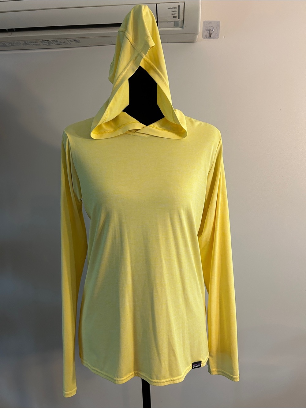 Patagonia Lightweight Yellow Hooded Long-Sleeve Top
